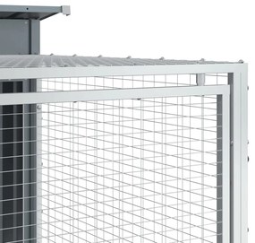 Casota p/ cães c/ parque 153x194x110 cm aço galvaniz. antracite