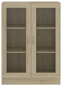 Vitrine Real de 115 cm - Carvalho - Design Moderno