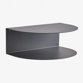 Estante De Parede ↔︎ 40 Cm Em Aço Taifa Cinza Grafito - Sklum