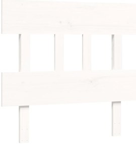 Cama sem colchão 90x200 cm madeira de pinho maciça branco