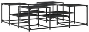 Mesa de centro 121x121x40 cm derivados de madeira preto
