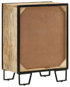 Aparador c/ 2 gavetas 53x31x72cm madeira mangueira maciça/ferro