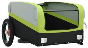 Reboque para bicicleta 30 kg ferro preto e verde