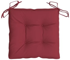 Almofadões de cadeira 6 pcs tecido oxford vermelho tinto
