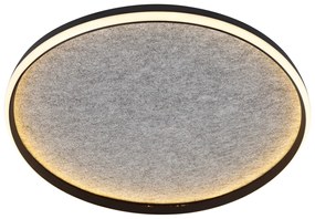 Plafon de design preto com feltro incluindo LED regulável em 3 níveis - Xavi Felt Design