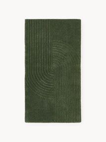 Tapete em lã artesanal com relevo Mason