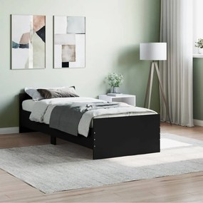 Estrutura de Cama Moona - 75x190 cm - Preto - Design Moderno