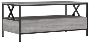 Mesa de centro 100x51x45cm derivados de madeira cinzento sonoma