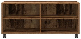 Cômoda para TV vidaXL Madeira Velha 90x35x35 cm Madeira Engenharia