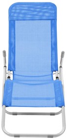 Espreguiçadeiras dobráveis 2 pcs textilene azul