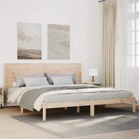 vidaXL Cama extra longa sem colchão 180x210 cm madeira maciça