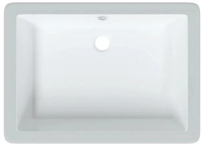 Lavatório casa de banho retangular 55,5x40x18,5 cerâmica branco