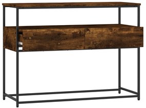 Mesa consola 100x40x75 cm derivados de madeira carvalho fumado
