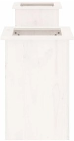 Banco c/ vasos 184,5x39,5x56,5cm madeira de pinho maciça branco
