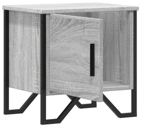 Mesa cabeceira 40x30x40 cm derivados de madeira cinzento sonoma