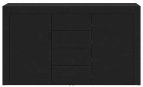 Buffet Lateral vidaXL Preto Madeira engenheirada 120 x 36 x 69 cm