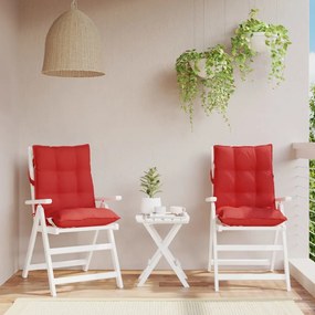 vidaXL Almofadões cadeira encosto baixo 2 pcs tecido oxford vermelho