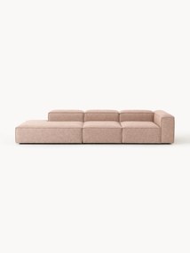 Chaise longue modular XL em mistura de linho Lennon