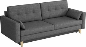 Sofá-cama Columbus 113, Cama com arrumação, 90x225x100cm, 91 kg, Pernas: Madeira, Madeira: Pinheiro