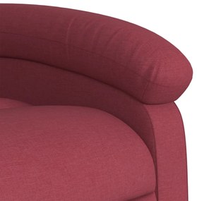 Poltrona reclinável elevatória tecido vermelho tinto