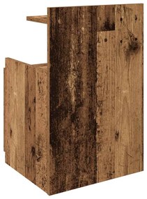 Mesas de cabeceira 2 peças com 2 gavetas madeira antiga 40x36,5x62 cm