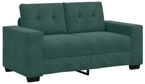 Sofá Loveseat Verde Escuro 120 cm em Veludo da vidaXL