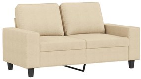 2 pcs conjunto de sofás tecido cor creme