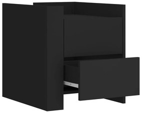Mesa cabeceira 45x50x50 cm derivados de madeira preto