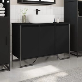 Móvel para lavatório 91x35x60 cm derivados de madeira preto