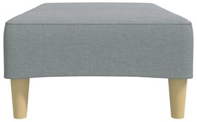 Apoio de pés 77x55x31 cm tecido cinzento-claro