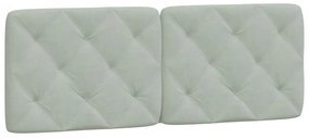 Cama com colchão 140x200 cm veludo cinzento-claro