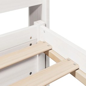 Estrutura de cama c/ cabeceira sem colchão 200x200 cm branco