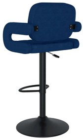 Bancos de bar 2 pcs tecido azul