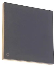 Candeeiro de parede design alumínio cinzento 15 cm com LED 9W - Skyf