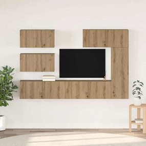 Conjunto de móvel de TV com prateleira Outros 6 pcs carvalho artisiano