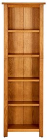 Estante com 5 prateleiras 45x22x140 cm madeira carvalho maciça