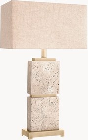 Candeeiro de mesa grande em travertino Newton