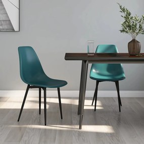 vidaXL Cadeiras de jantar 2 pcs PP turquesa
