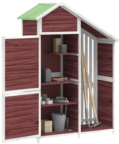 Abrigo p/ ferramentas jardim 120x53,5x170 cm pinho maciço moca
