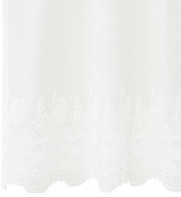 Cortinas com cortinas Floral Branco 400 x 240 cm Poliéster