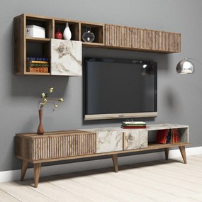 Conjunto de Mobiliário de Sala – Tribal – Móvel de TV, Prateleiras, Me