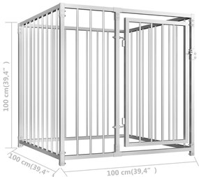 Canil de exterior 100x100x100 cm