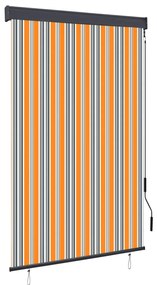 vidaXL Estore de rolo para exterior 120x250 cm amarelo e azul