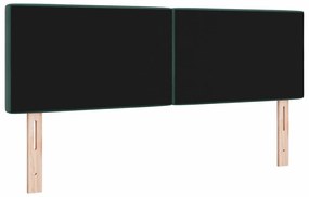 Cabeceira LED com Botões de Cristal em Veludo Verde de 80cm.