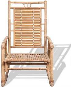 Cadeira de balanço de bambu