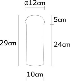 Chandelier Amasra – Preto – 10 cm Diâmetro x 29 cm Altura