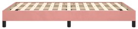 Estrutura de cama com colchão 120x190 cm veludo rosa