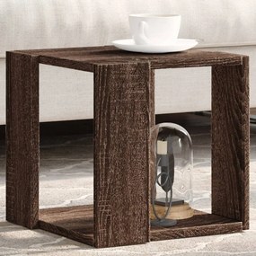 vidaXL Mesa de centro 32x32x30 cm derivados madeira carvalho castanho