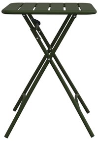 Mesa de Jardim Verde Escura Rebatível 55x55x73 cm - Aço