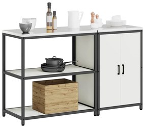 Conjunto de Armazenamento de Cozinha 2 pcs Branco